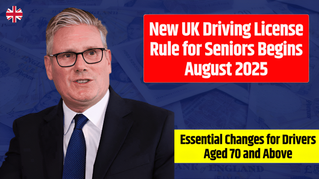 Over-70s UK driving licence rules 2025