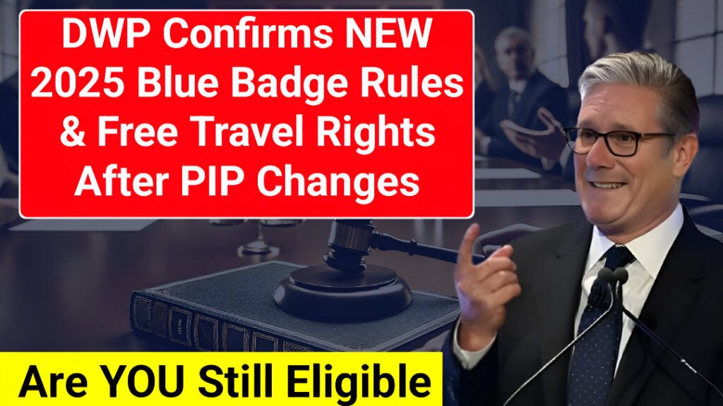 DWP 2025 Blue Badge rules free travel eligibility UK